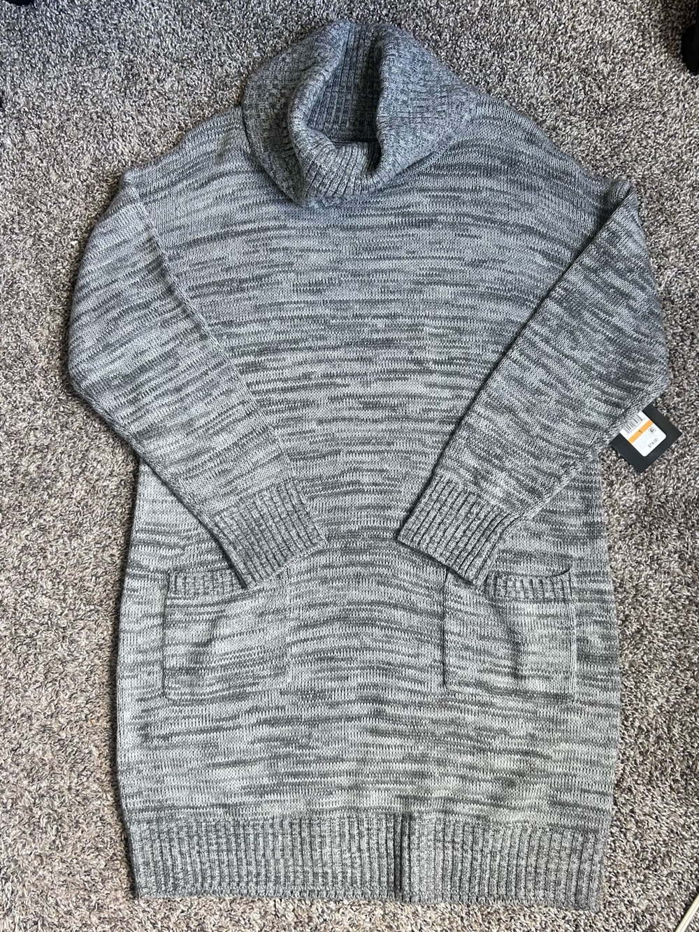 NWT JH Gray Heathered Long Sweater Dress size Small